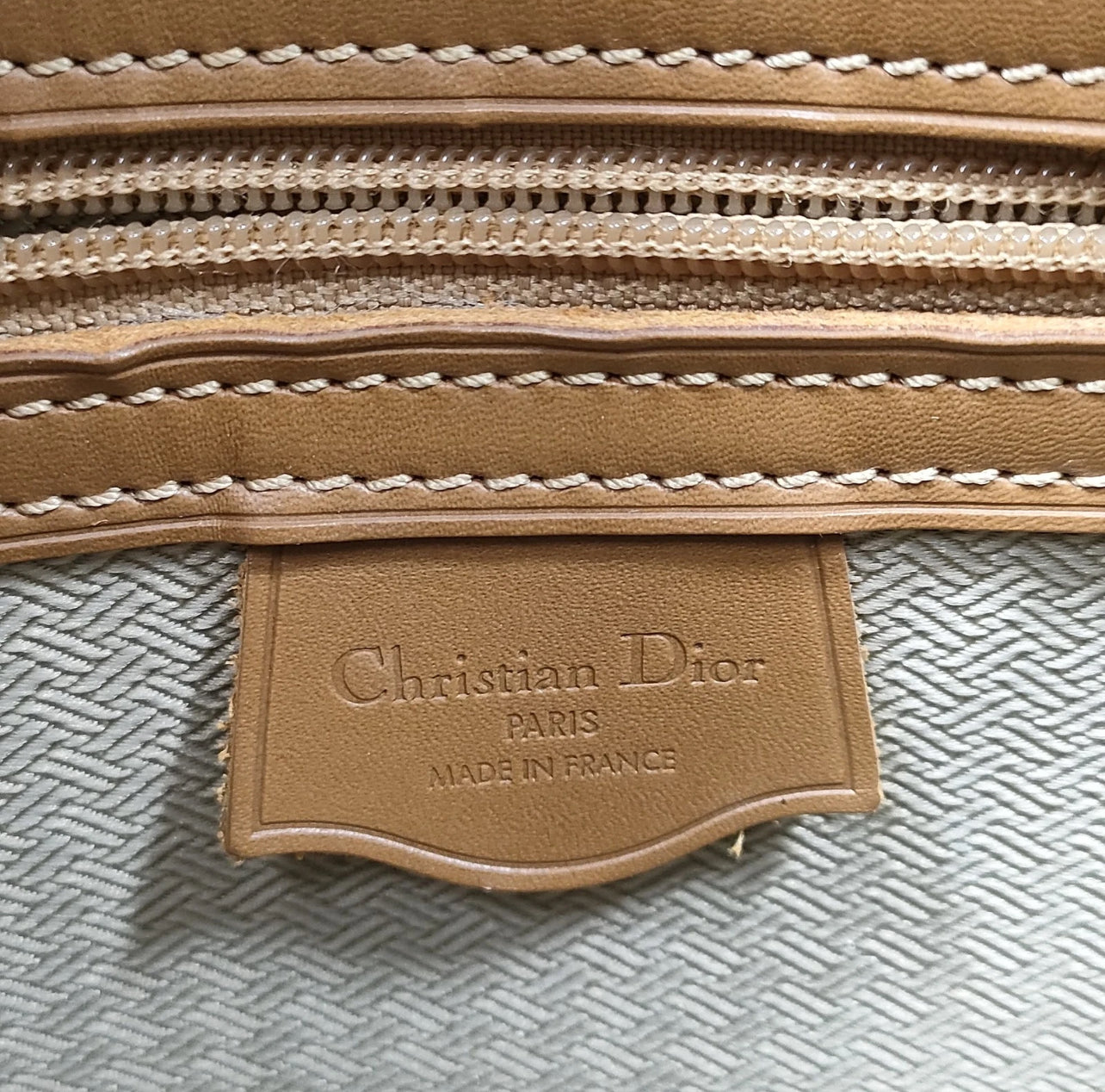 Authentic Vintage Christian Dior brown and cream monogram canvas crossbody bag