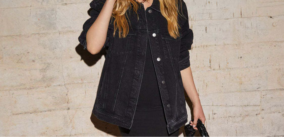 Button Up Collared Neck Denim Jacket