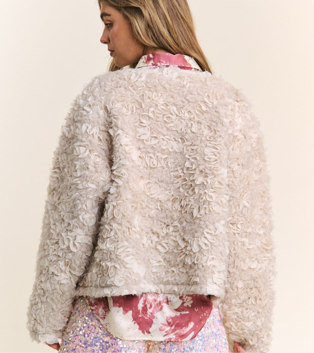 J.NNA Mixed Fabric Chic Jacket