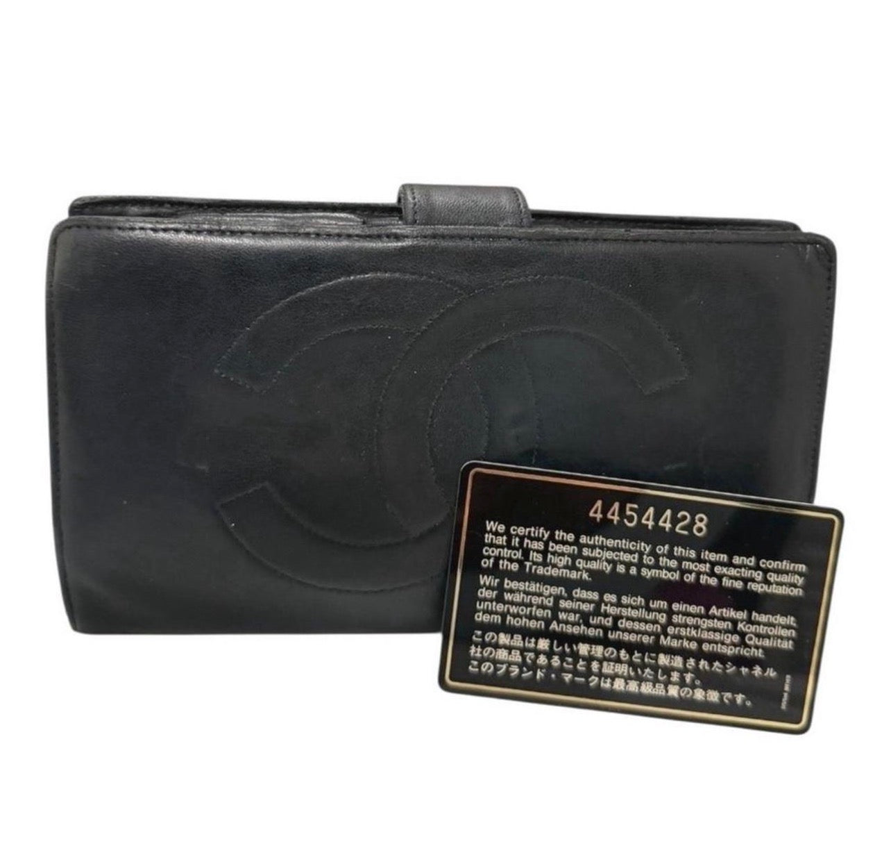 Authentic Chanel Vintage Lambskin Long Wallet