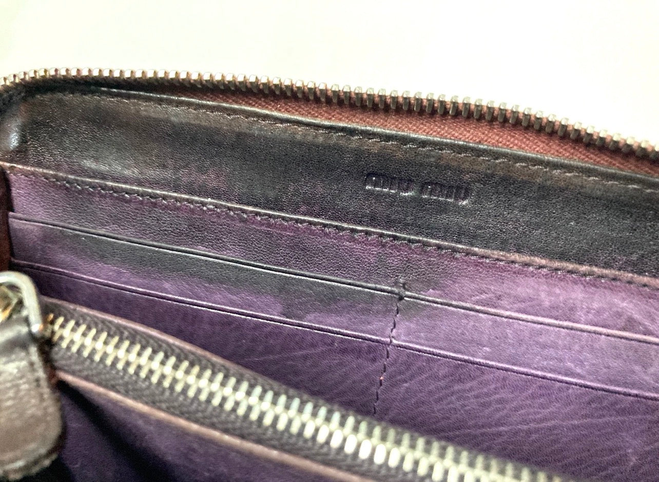 VINTAGE MIU MIU LEATHER LONG WALLET