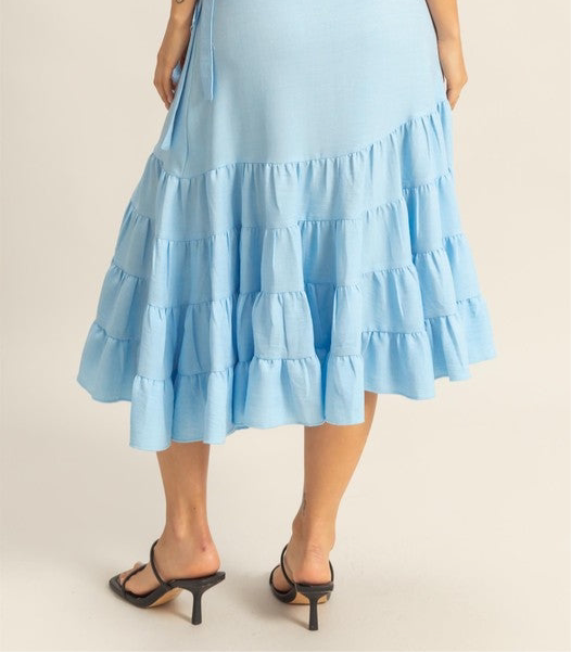 HYFVE Ruffled Tiered High Waist Skirt