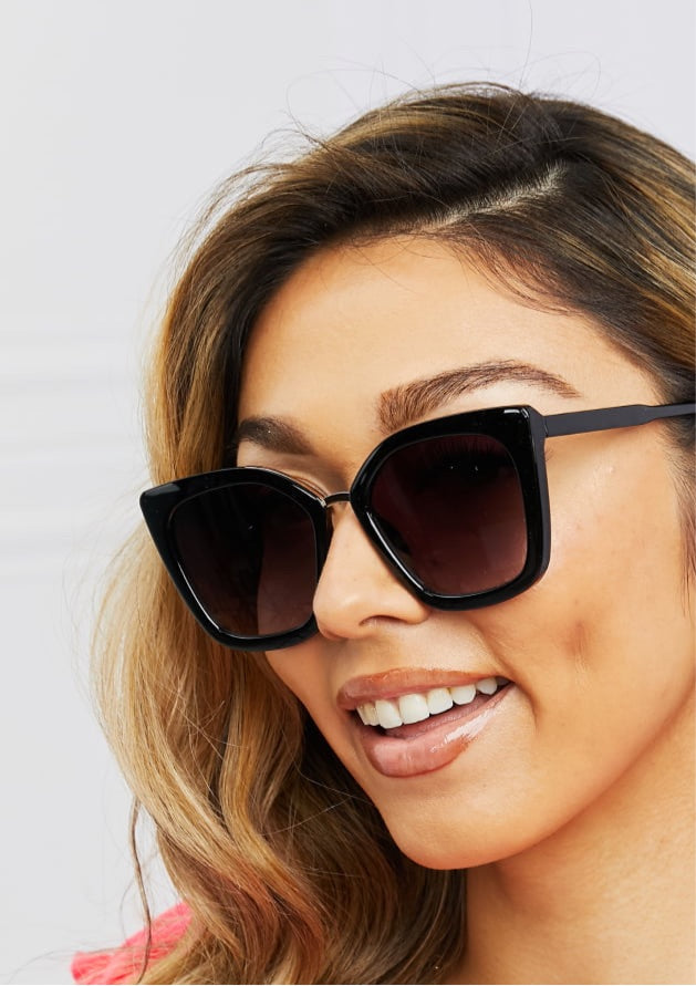 Cat Eye Full Rim Polycarbonate Sunglasses