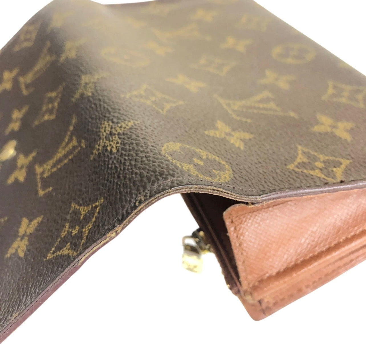 Authentic Louis Vuitton Pochette Porte Monnaie Credit Long Wallet Monogram M61725