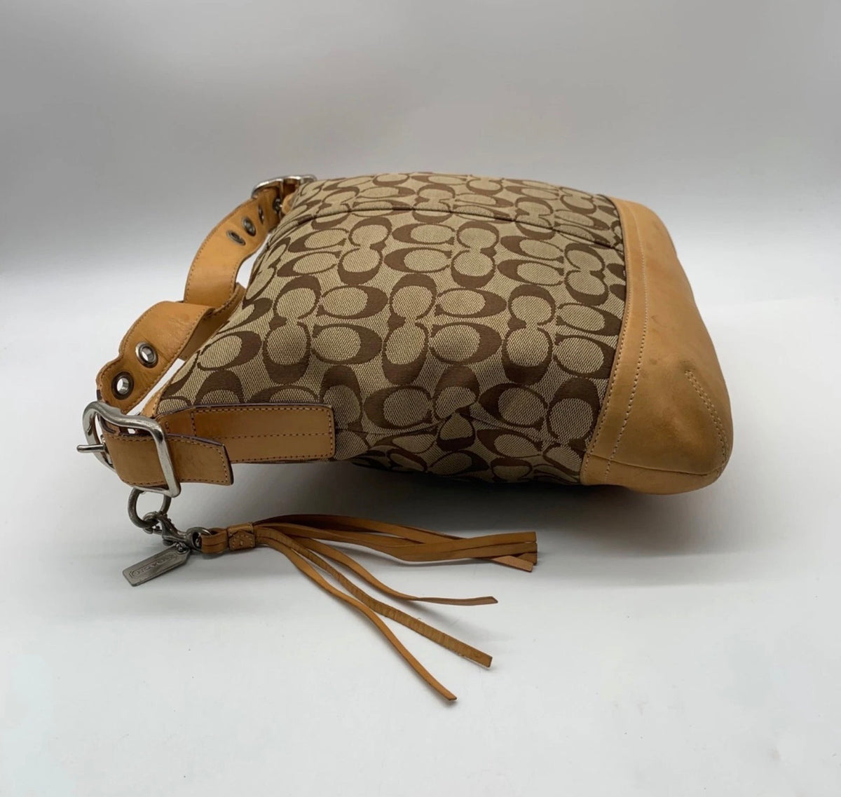 Vintage Y2K Coach Signature Duffle / Knot Shoulder Bag