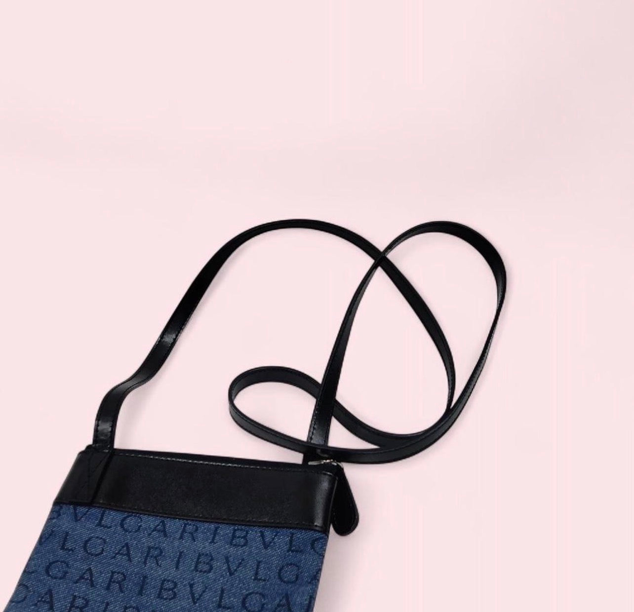 Bvlgari Shoulder Bag Blue Denim Crossbody