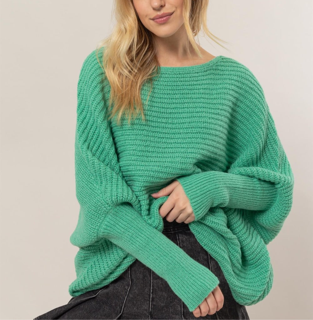 HYFVE Dolman Sleeve Oversized Sweater