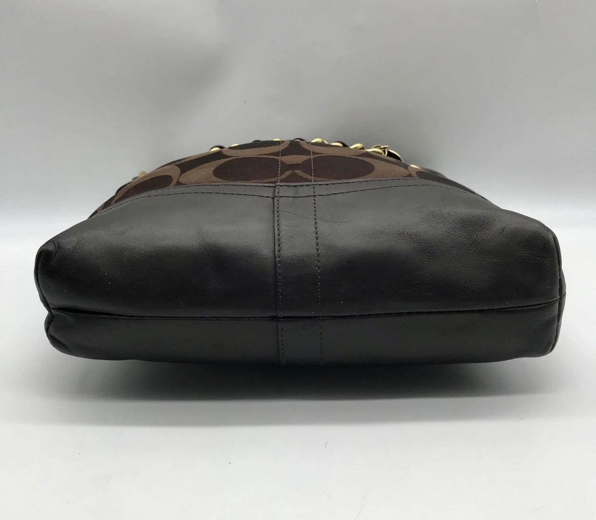 Pre-loved Coach Signature Sateen Chain Duffle / Convertible Bag