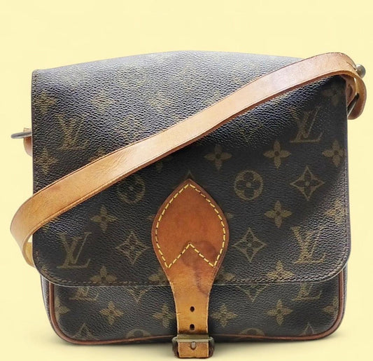 Vintage (1990) Louis Vuitton Cartouchiere MM Brown Monogram