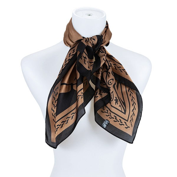 NEUTRAL TONE SILK SCARF