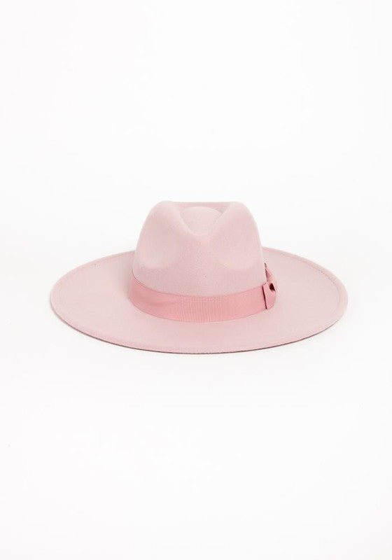 WIDE BRIM RIBBON FEDROA HAT