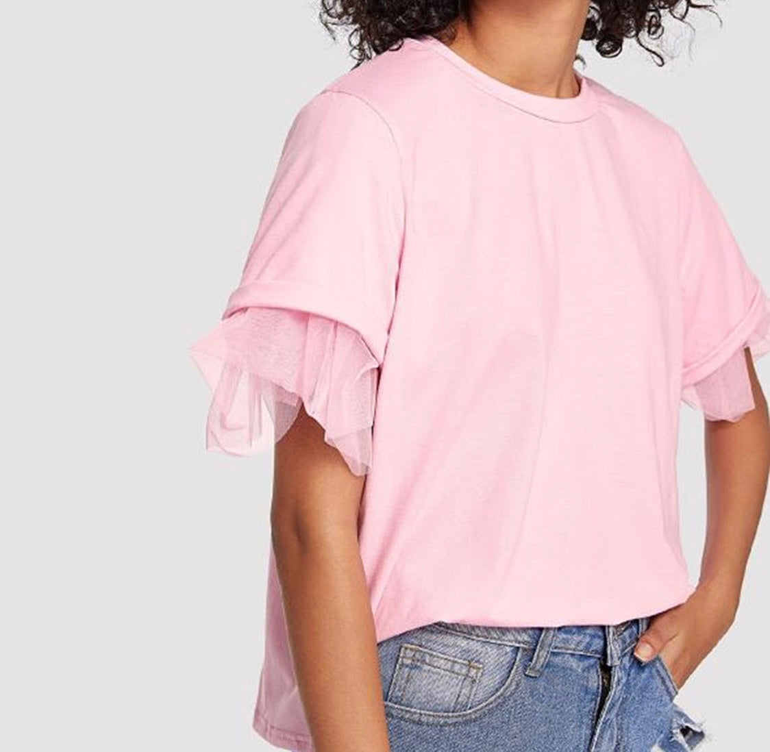 Round Neck Short Sleeve Top