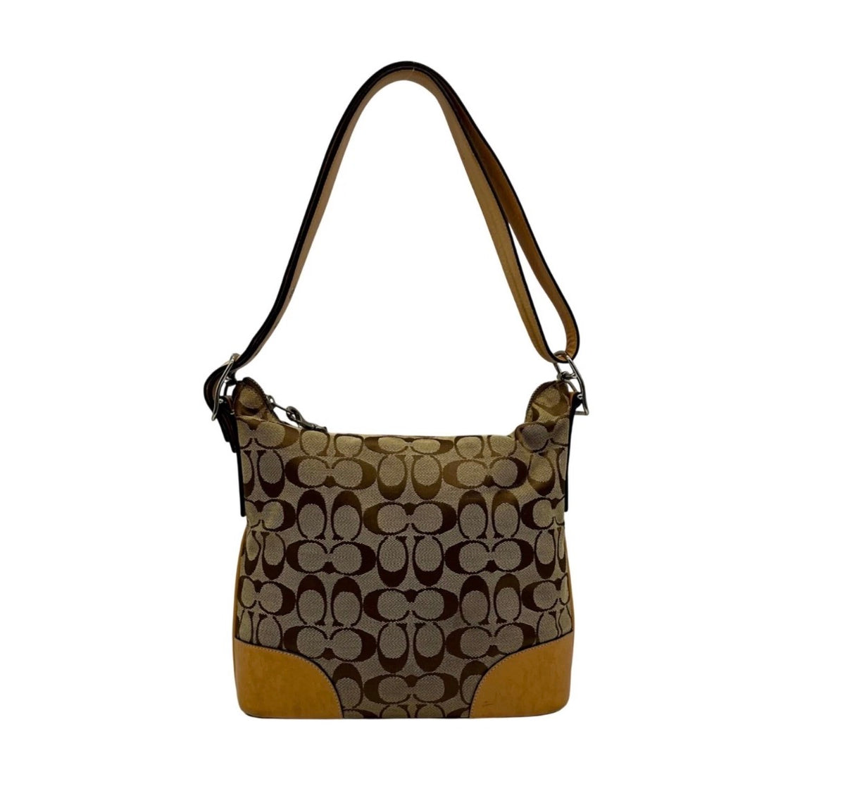 Vintage Y2K Coach Signature Slim Duffle /Hobo Shoulder Bag