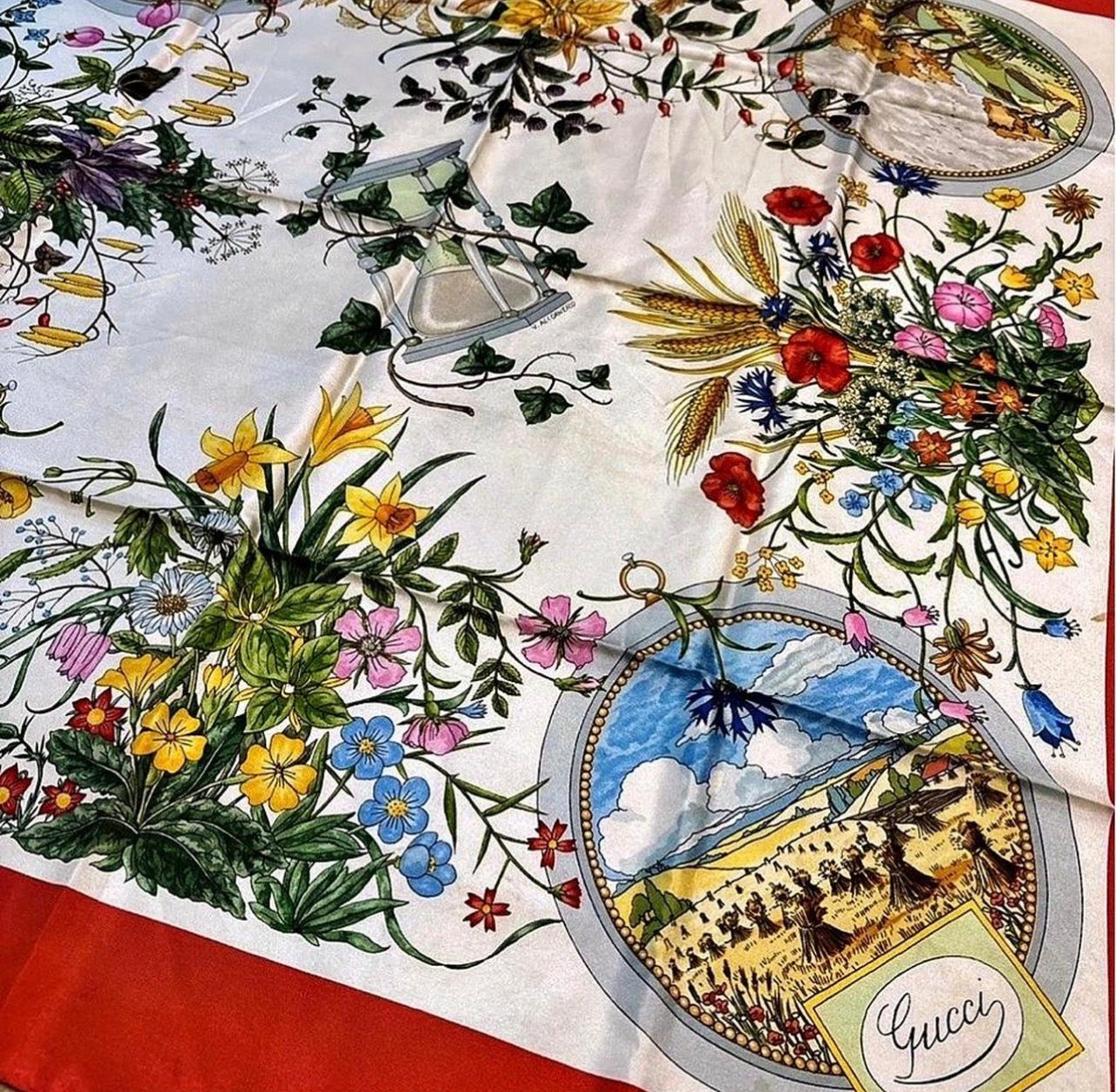 Vintage (1970's) GUCCI Silk Scarf