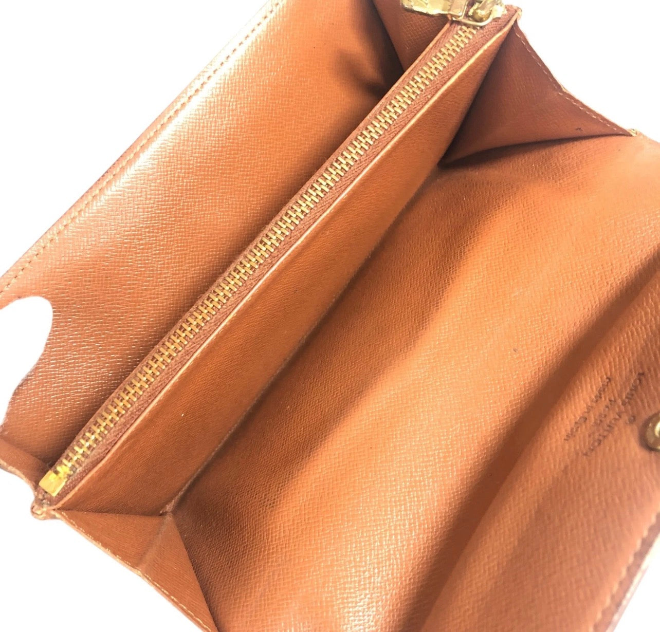 Authentic Louis Vuitton Pochette Porte Monnaie Credit Long Wallet Monogram M61725