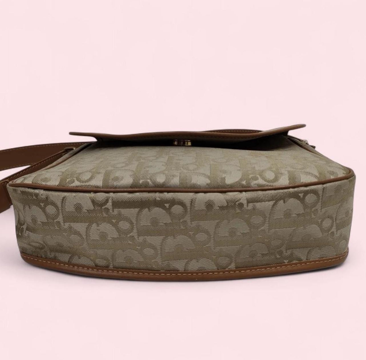 Authentic Vintage Christian Dior brown and cream monogram canvas crossbody bag