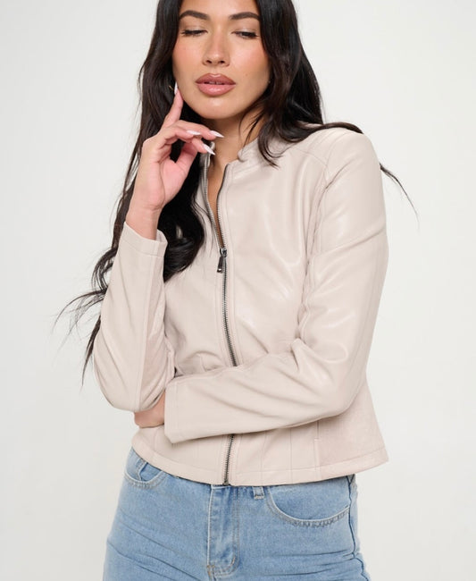 Coalition LA Zip Up Vegan Moto Jacket