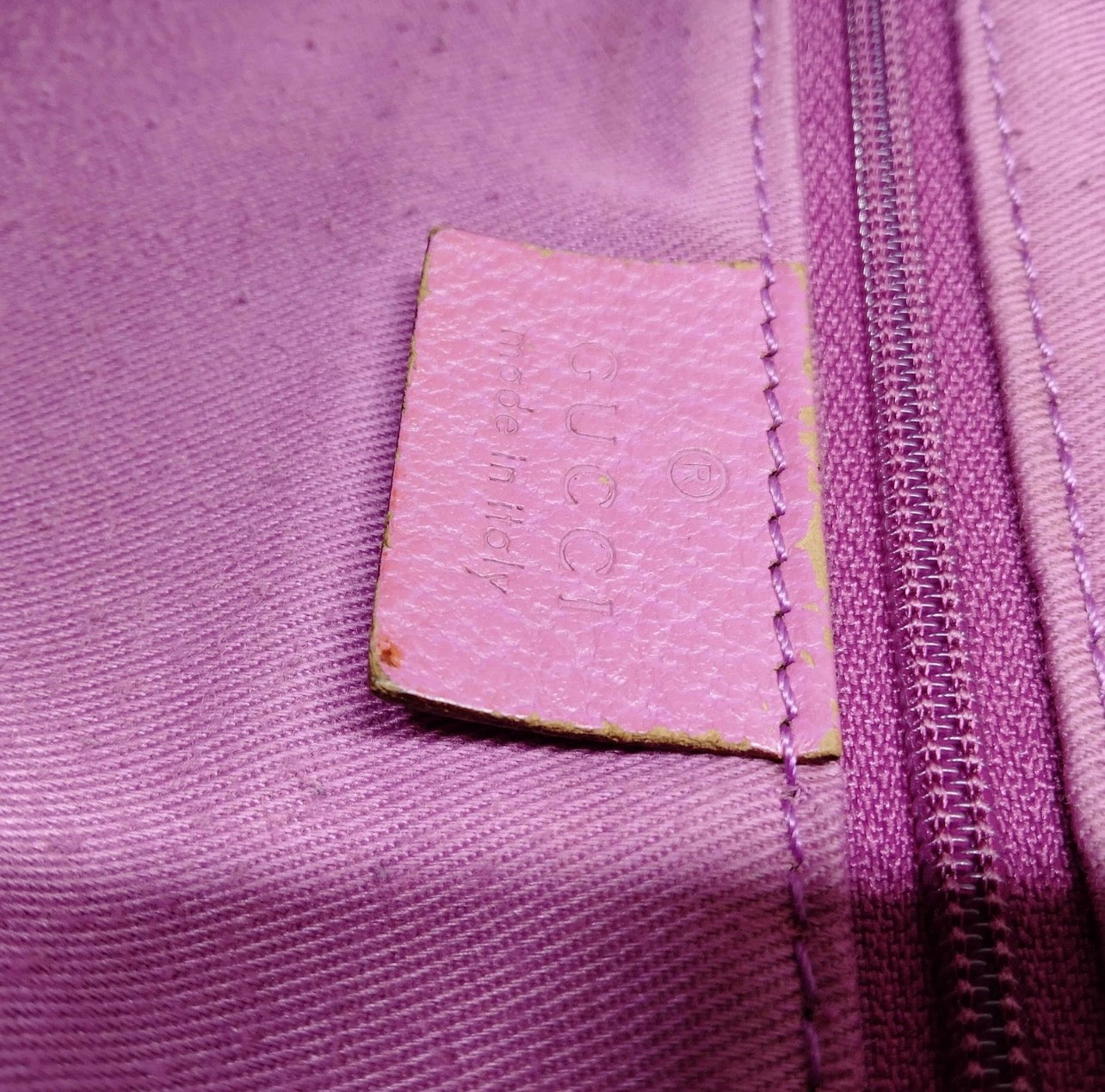 Pink Gucci Tote Bag w/ Brown Canvas