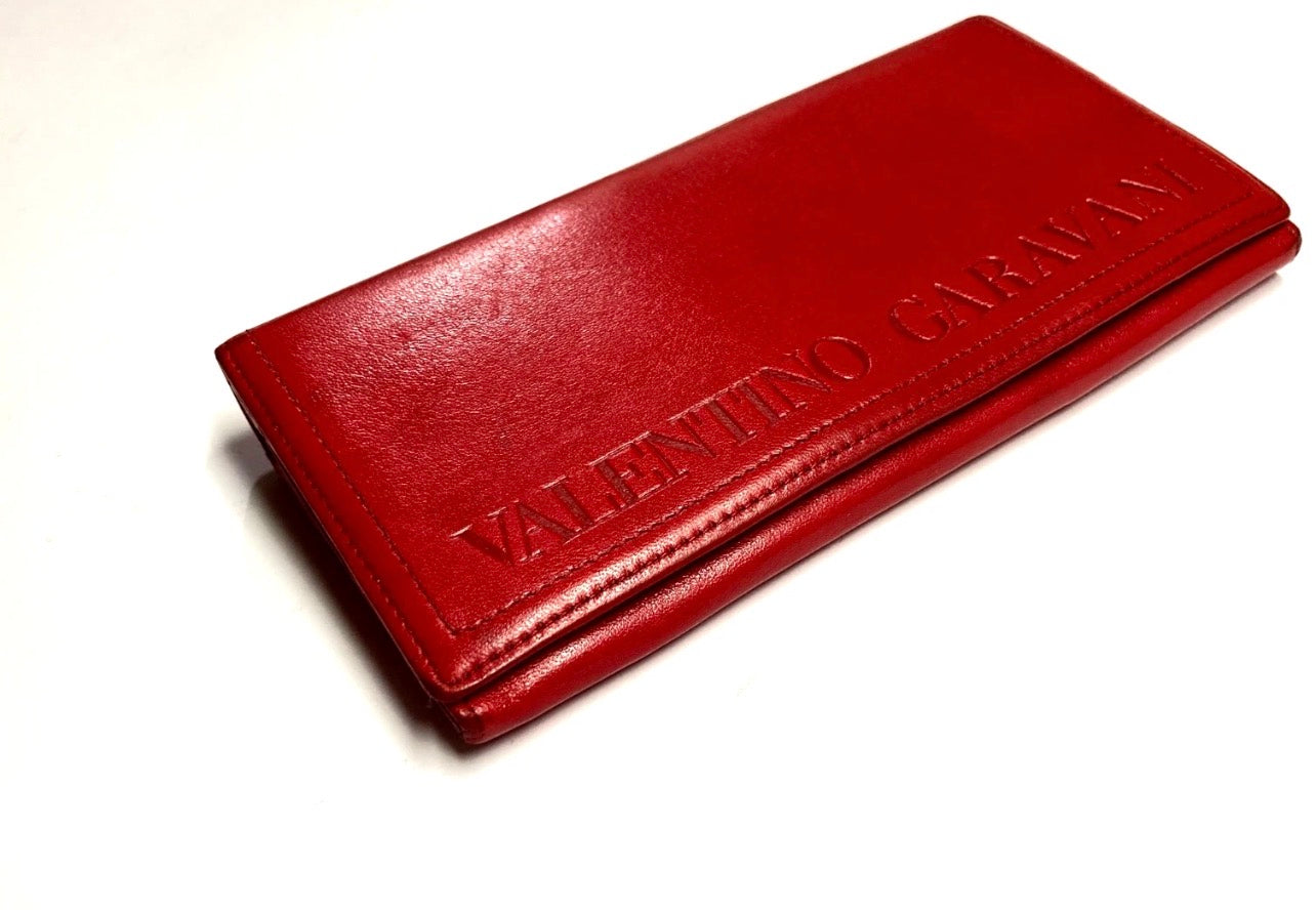 Red VINTAGE VALENTINO Long Wallet