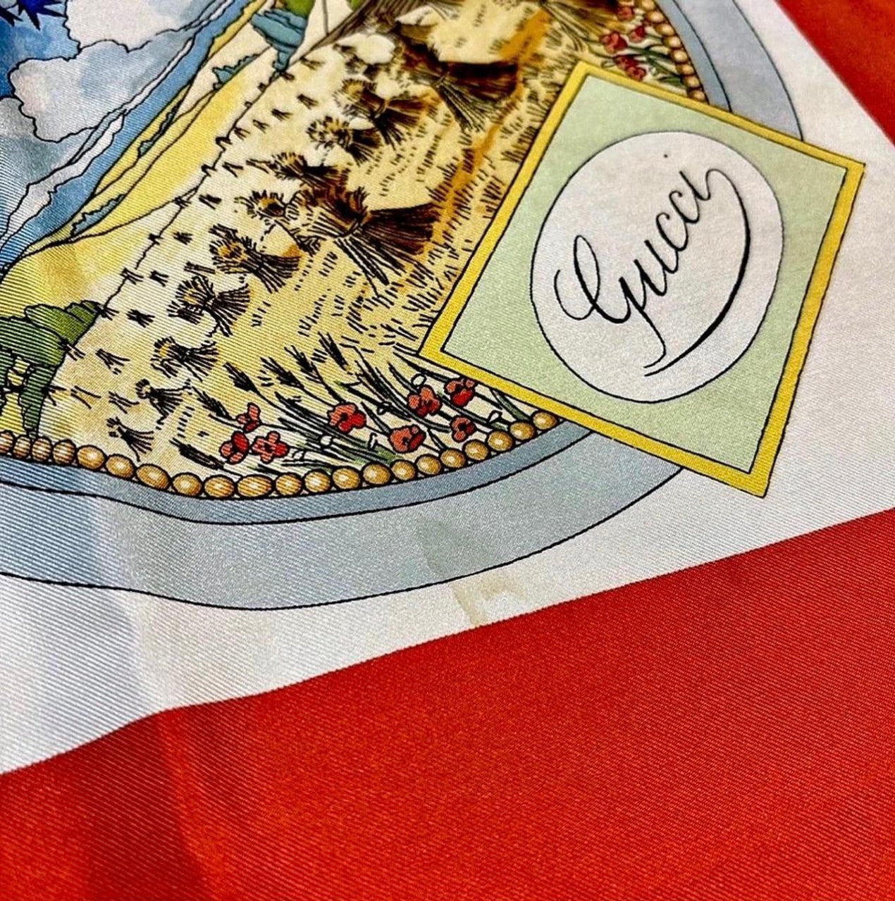 Vintage (1970's) GUCCI Silk Scarf