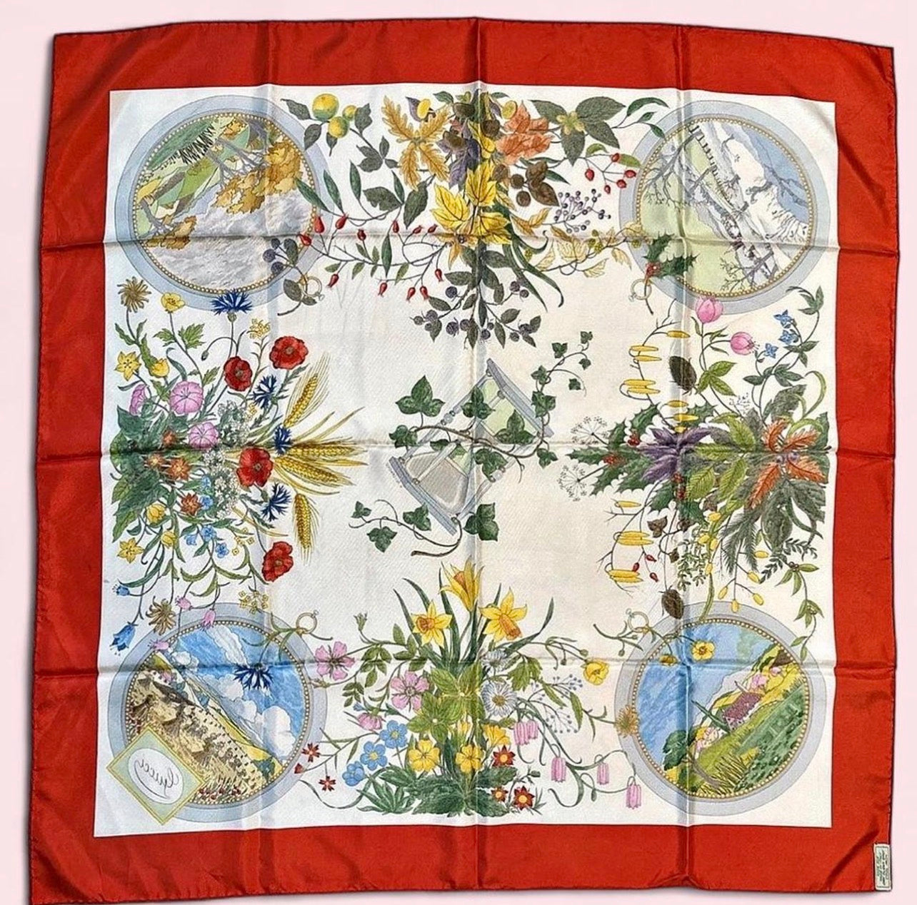 Vintage (1970's) GUCCI Silk Scarf