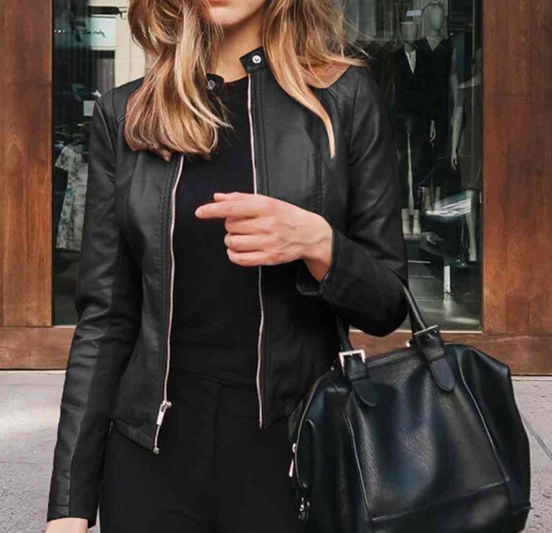 Mock Neck Zip Up Jacket