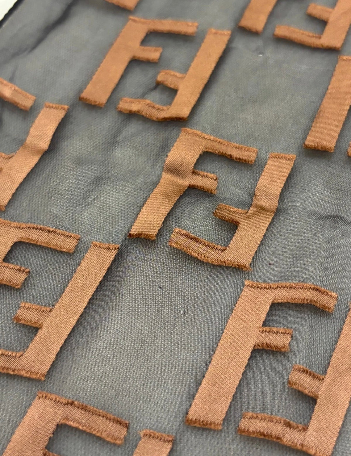 Vintage FENDI FF Logo Silk Scarf