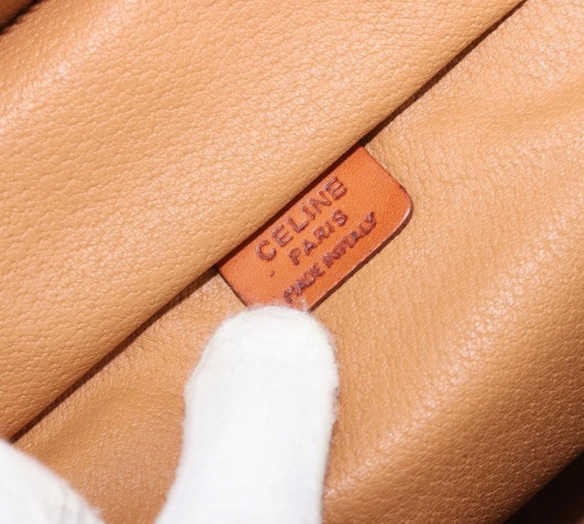 1995 CELINE Macadam Canvas Vanity Hand Bag PVC Leather