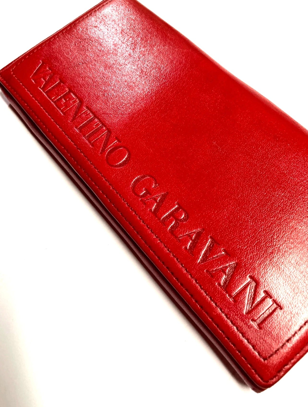 Red VINTAGE VALENTINO Long Wallet