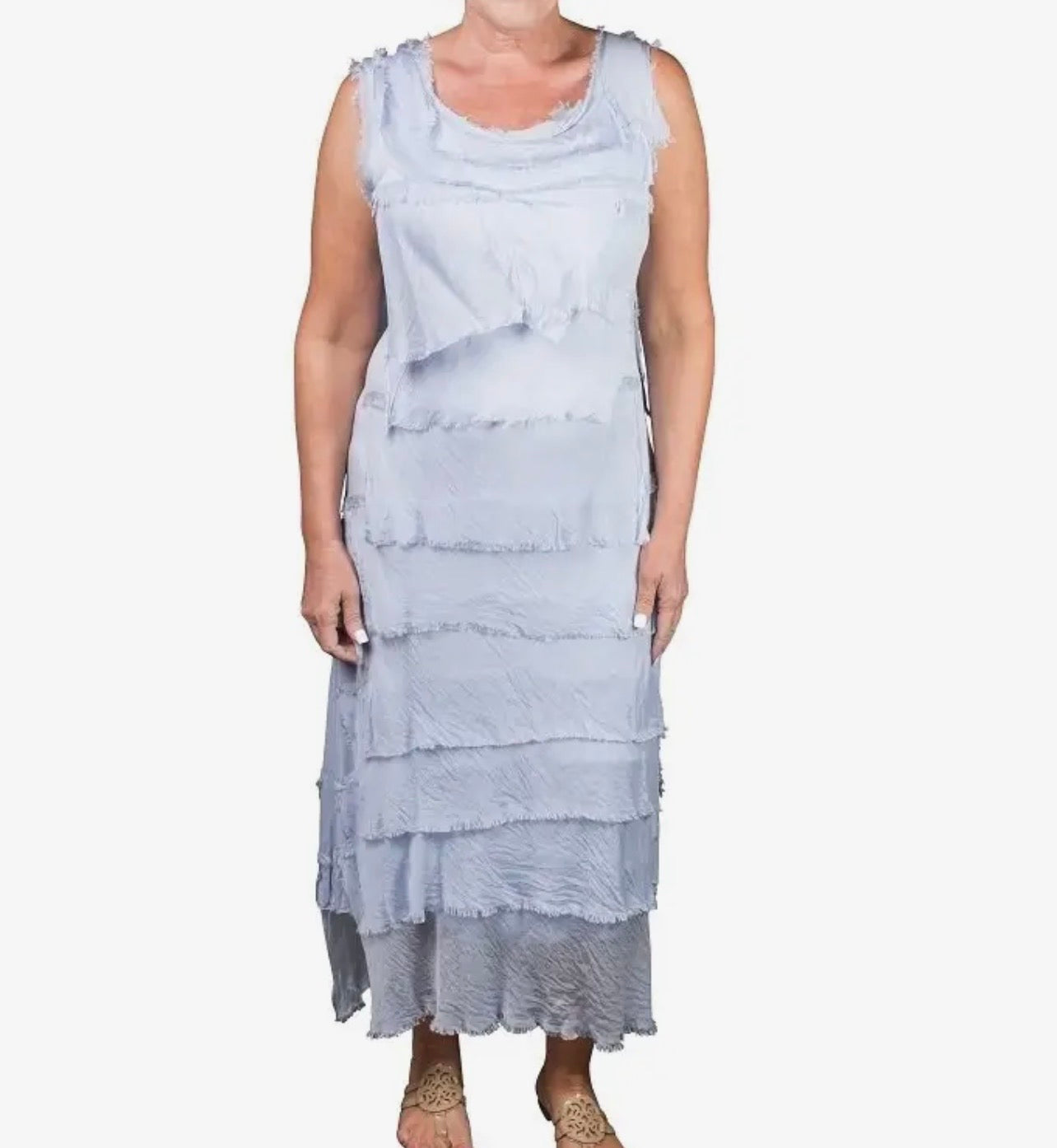 Ruffled Silk Aleena Italian Dress