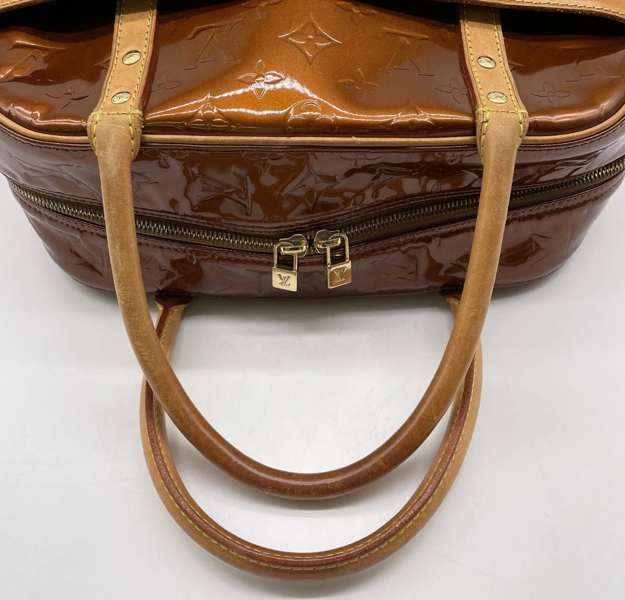 Vintage Louis Vuitton Monogram Vernis Leather Tompkins Square-Bronze
