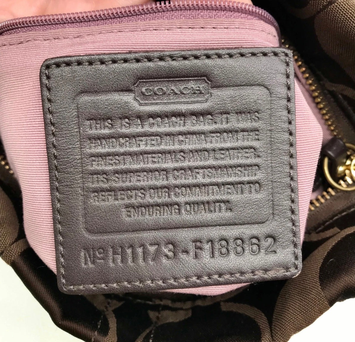 Pre-loved Coach Signature Sateen Chain Duffle / Convertible Bag