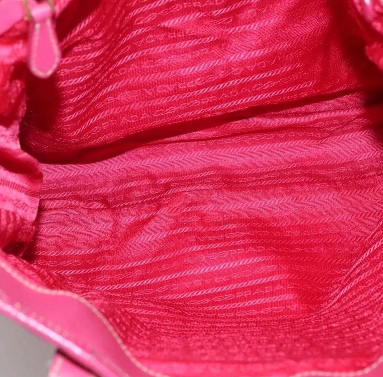 Authentic PRADA Tote Bag Nylon 2way Pink Gold