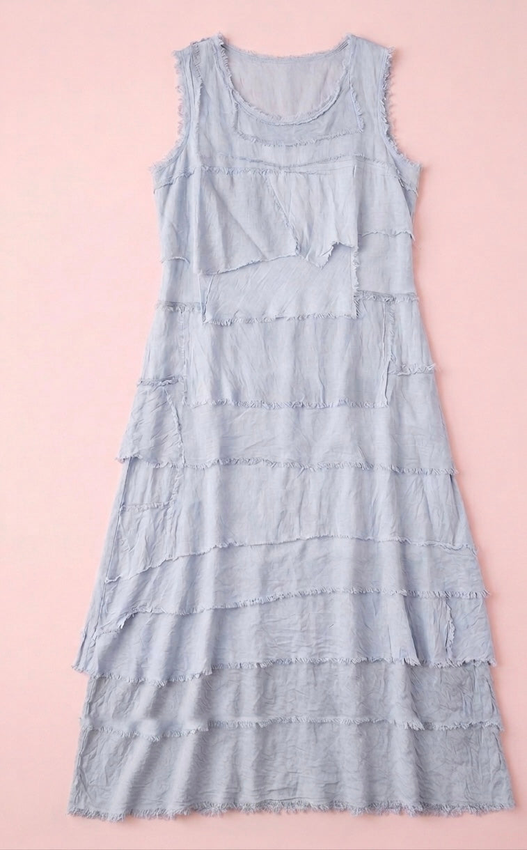 Ruffled Silk Aleena Italian Dress