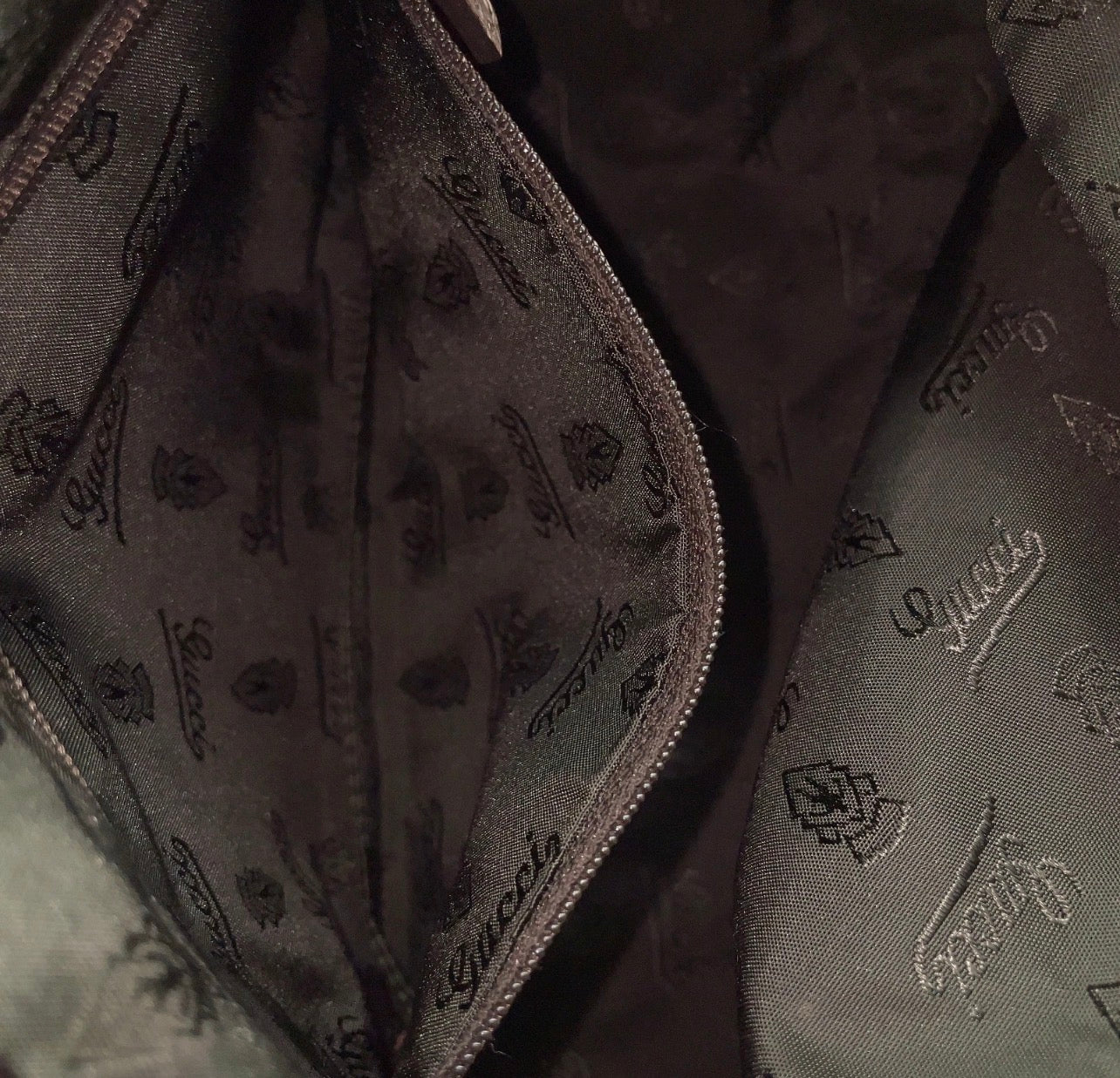 GUCCI Heart Crest GG Canvas Leather 2way Bag