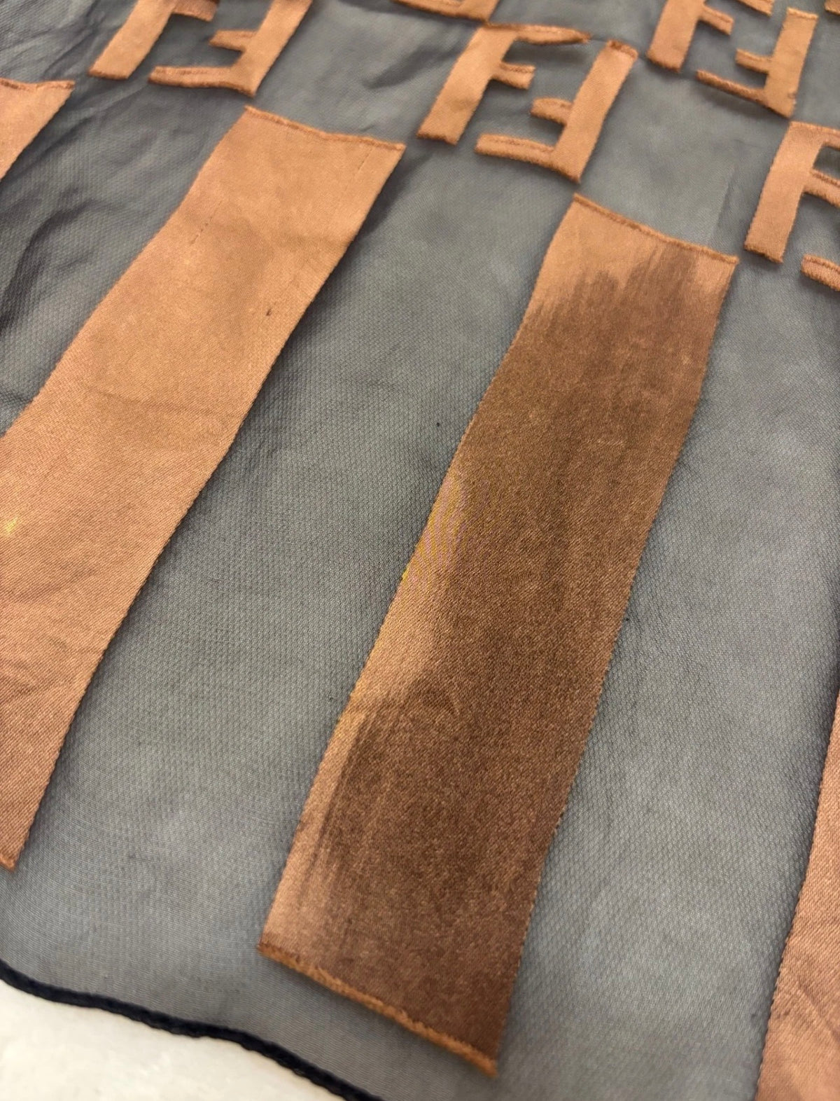 Vintage FENDI FF Logo Silk Scarf