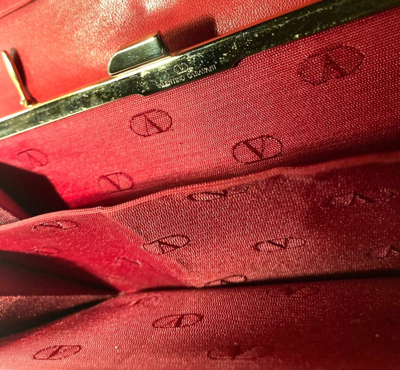 Red VINTAGE VALENTINO Long Wallet