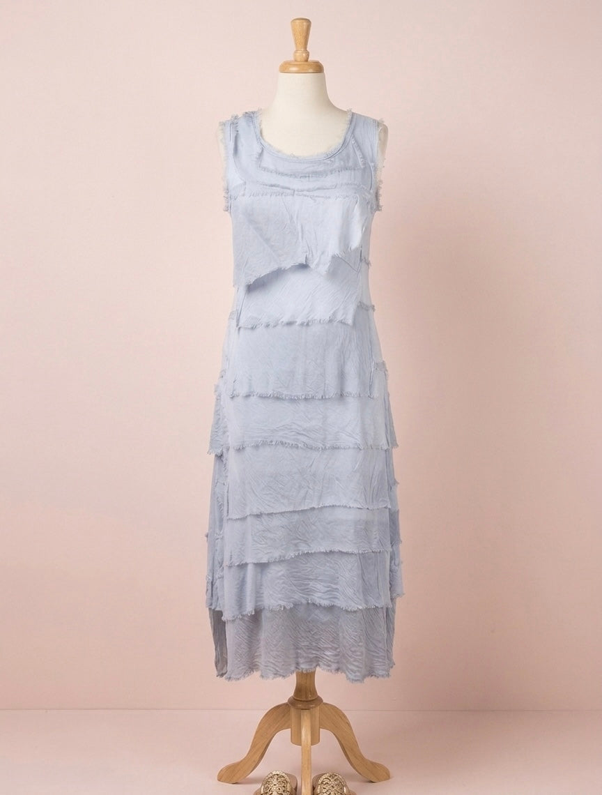 Ruffled Silk Aleena Italian Dress