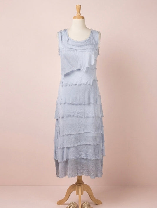 Ruffled Silk Aleena Italian Dress