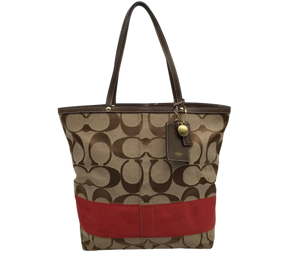 Auth. Vintage Coach Canvas Tote