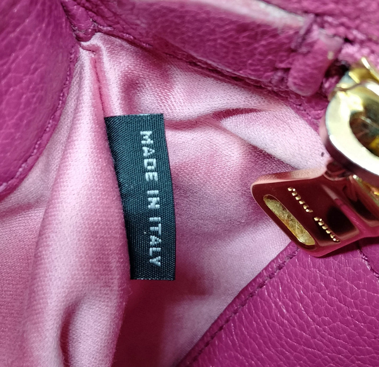 Miu Miu pink leather shoulder bag