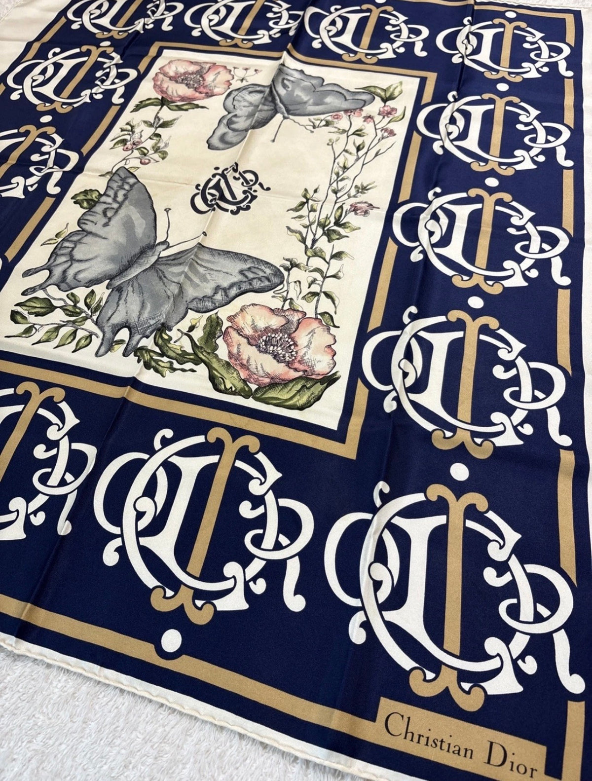Vintage Christian Dior Silk Scarf