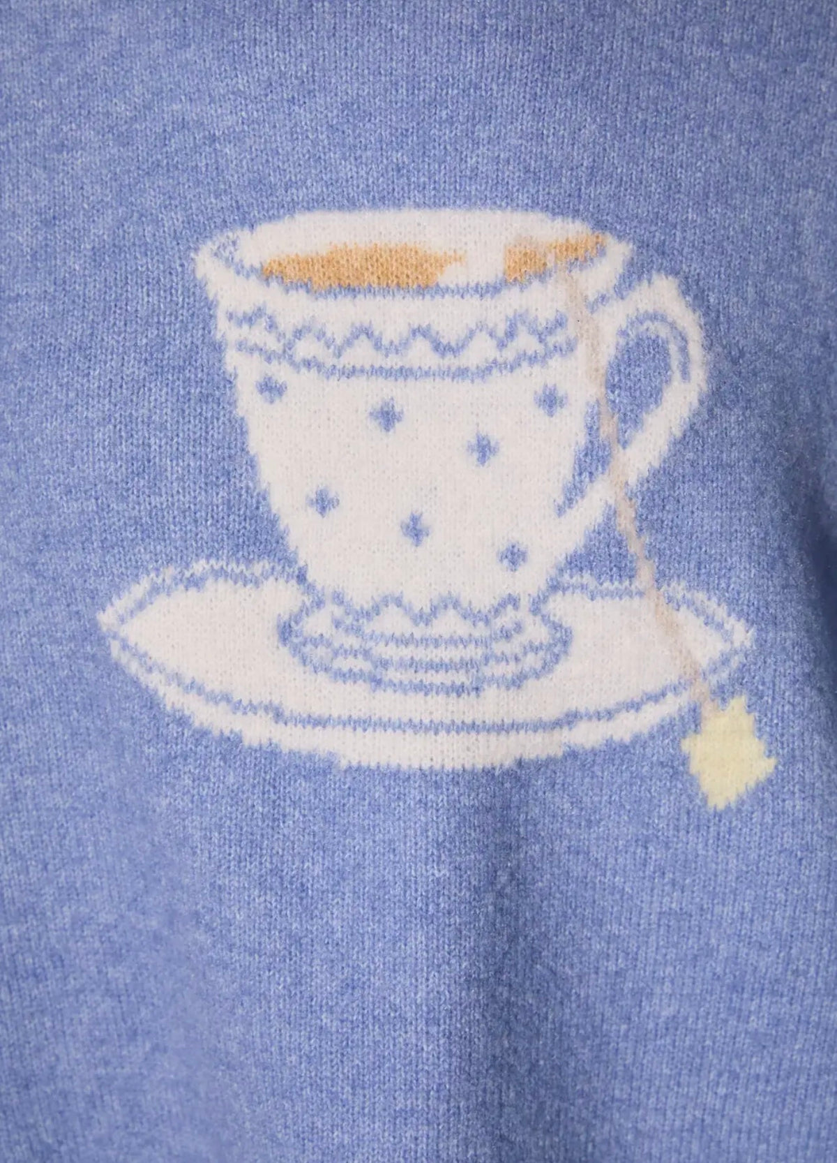 Teacup Graphic Oversized Crew Neck
Knit Sweater