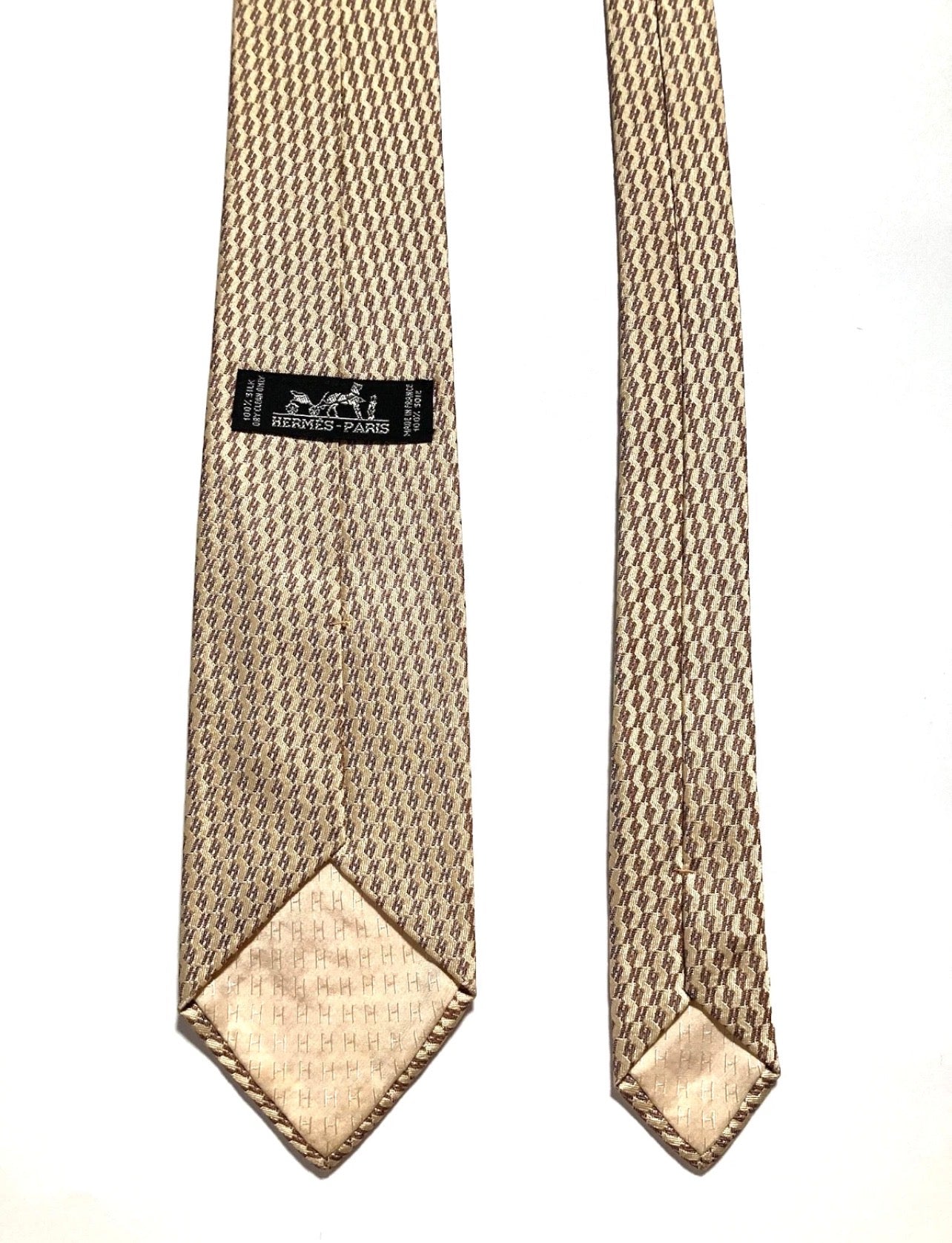 Vintage Hermès "H" JACQUARD SILK WOVEN TIE