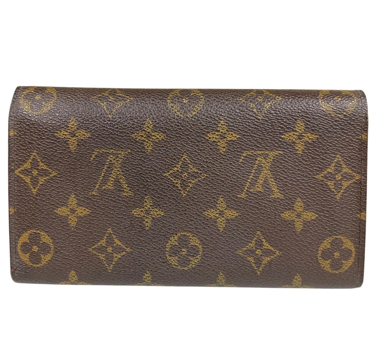 Authentic Louis Vuitton Pochette Porte Monnaie Credit Long Wallet Monogram M61725