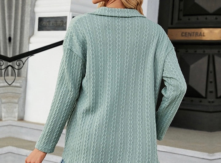 Collared Neck Long Sleeve Shirt