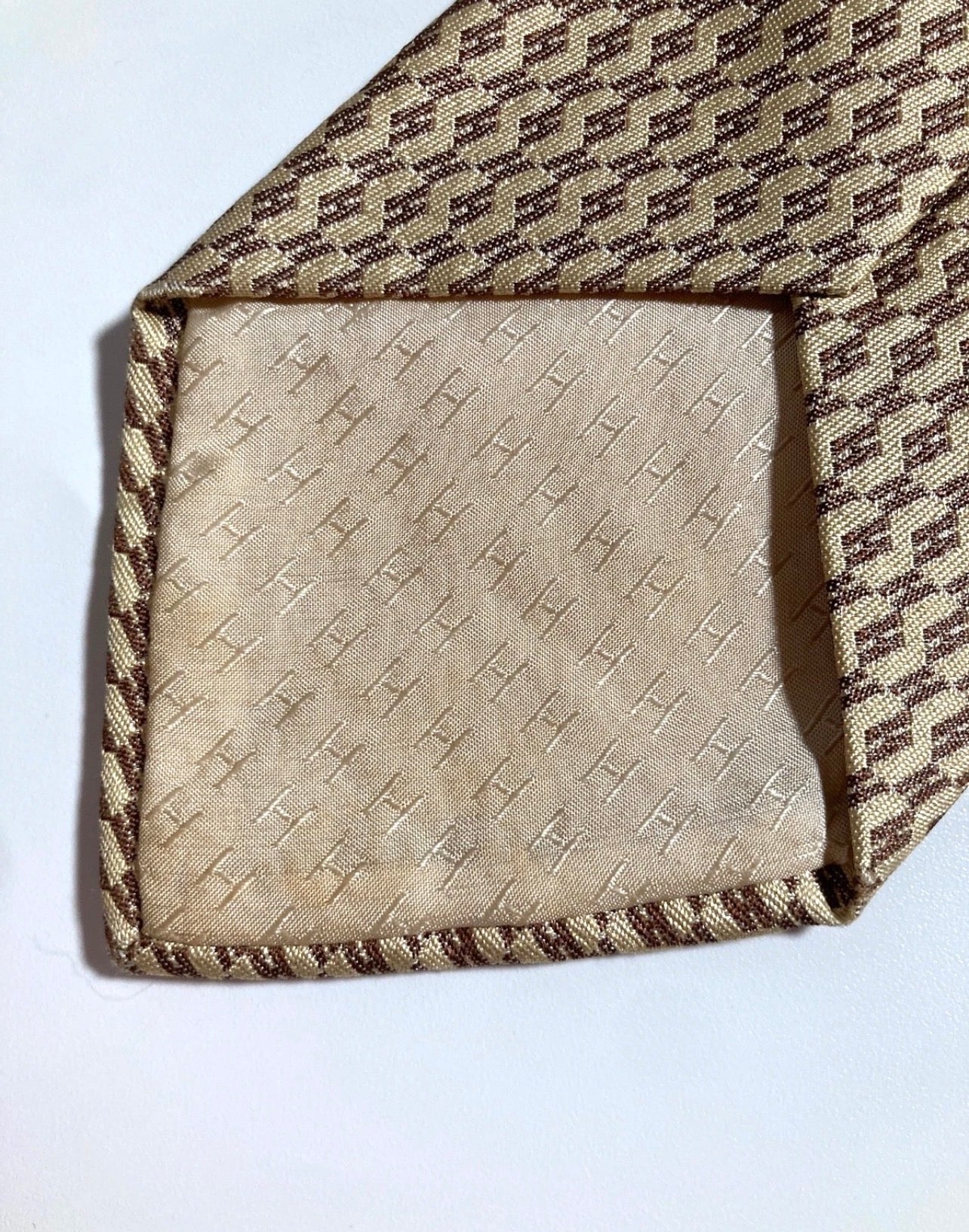 Vintage Hermès "H" JACQUARD SILK WOVEN TIE
