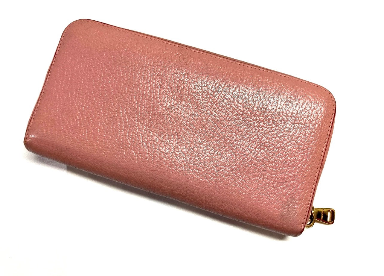 Vintage Pink MIU MIU LONG WALLET
