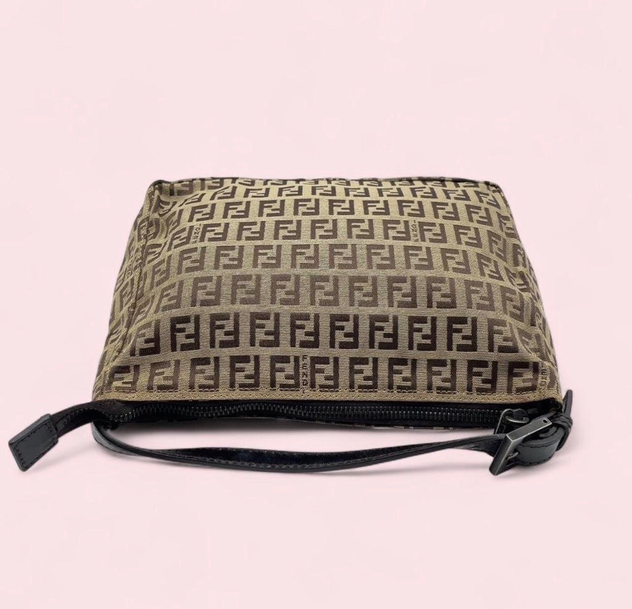 Fendi brown monogram canvas shoulder bag
