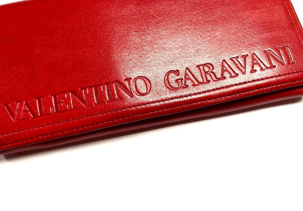 Red VINTAGE VALENTINO Long Wallet